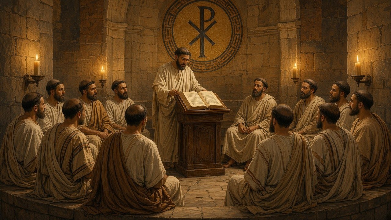 African bishops in council at Carthage, where the councils of 397 and 419 repeated the list of canonical scriptures first adopted at Hippo in 393.
