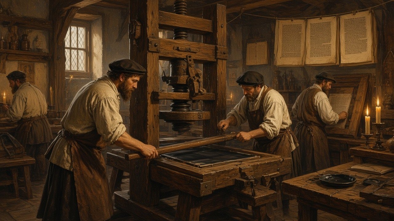 printers at Wittenberg producing Luther's complete German Bible of 1534, which gathered the additional Old Testament books into a separate section headed "Apocrypha".