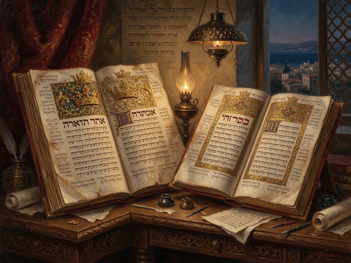 Illustrated Hebrew Bible codex evoking the Aleppo Codex tradition
